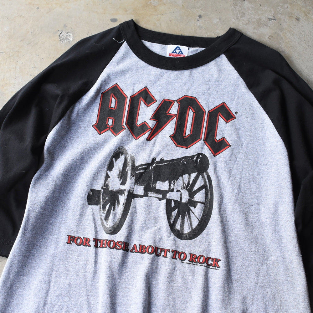 Y2K AC/DC “FOR THOSE ABOUT TO ROCK” ラグラン ロック Tシャツ 250801