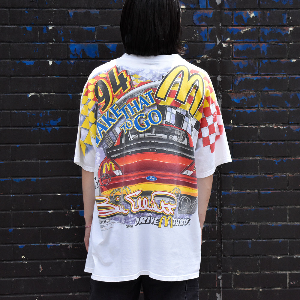 Y2K CHASE authentics “Bill Elliott #94 / McDonald's” AOP! レーシング Tシャツ 240701H