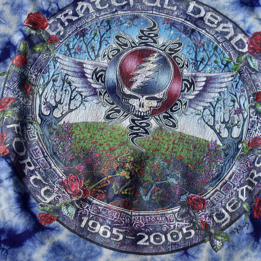 Y2K Grateful Dead “1965-2005” スカルデッド タイダイ ロック Tシャツ 250728H