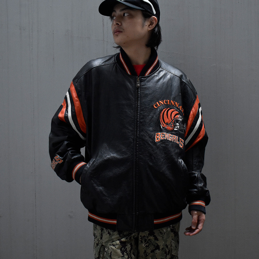 90’s NFL “Cincinnati Bengals” レザージャケット 231006H