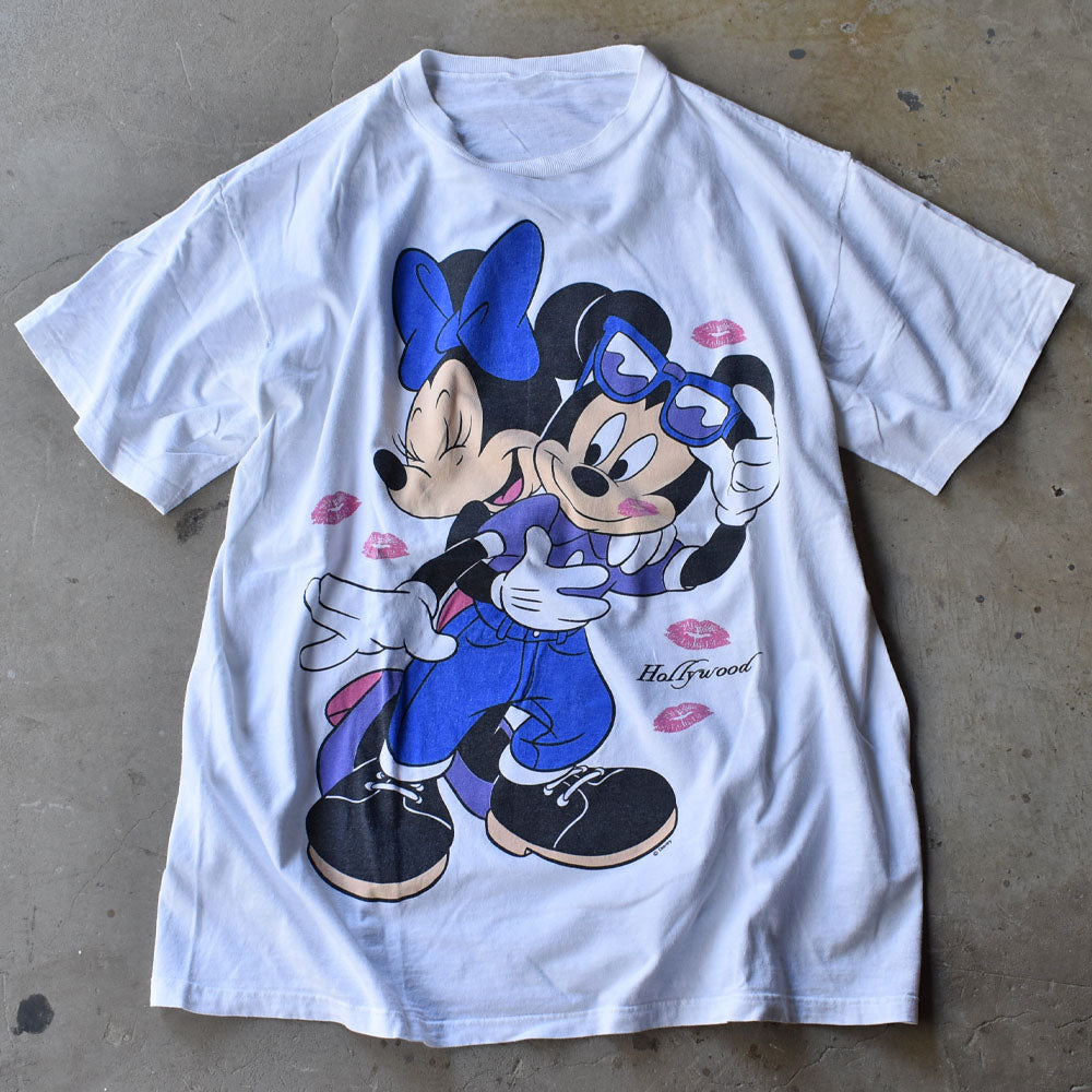 90’s Disney “Mickey&Minnie Hollywood” キャラTシャツ 230915