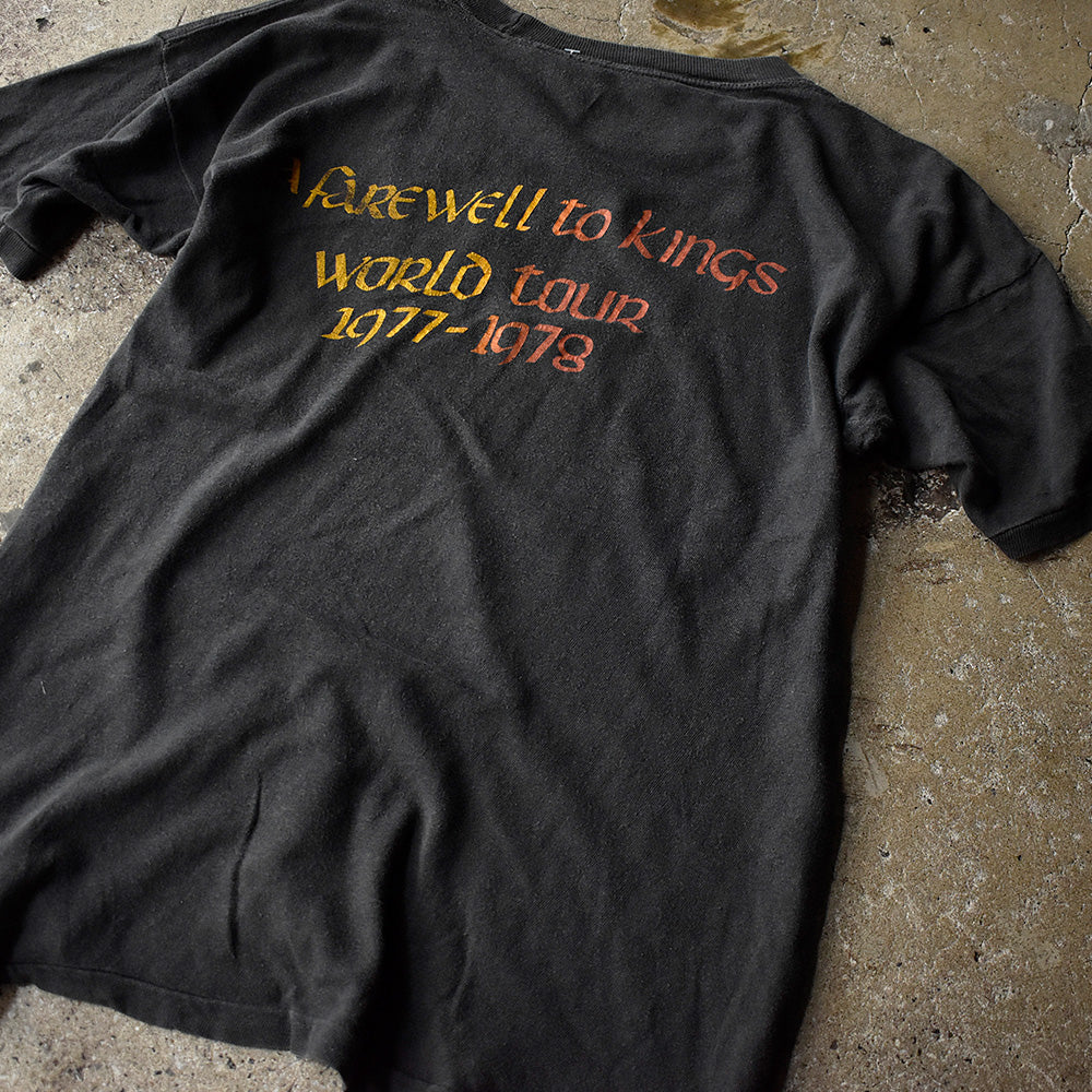 70's Rush “A Farewell to Kings” World Tour 1977-1978 ロック Tシャツ 250720H