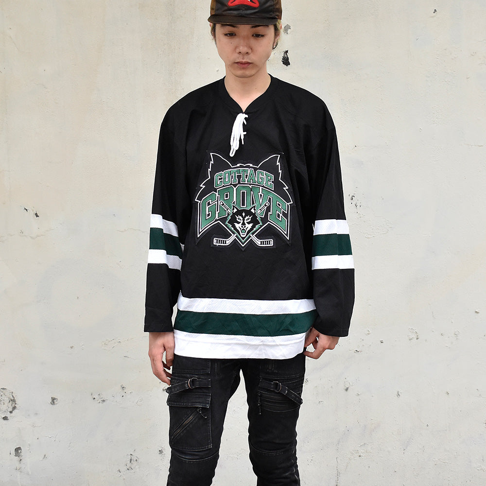 Y2K “COTTAGE GROVE WOLFPACK“ ホッケーシャツ 250708H
