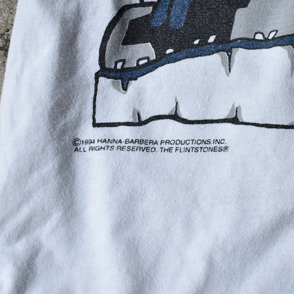 90's The Flintstones FRED “Georgetown Hoyas” ビッグプリント! 海外アニメ キャラ Tシャツ 250825H