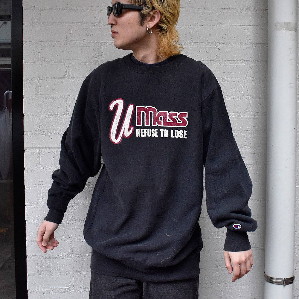90's Champion “UMASS” リバースウィーブ スウェット USA製 240223H