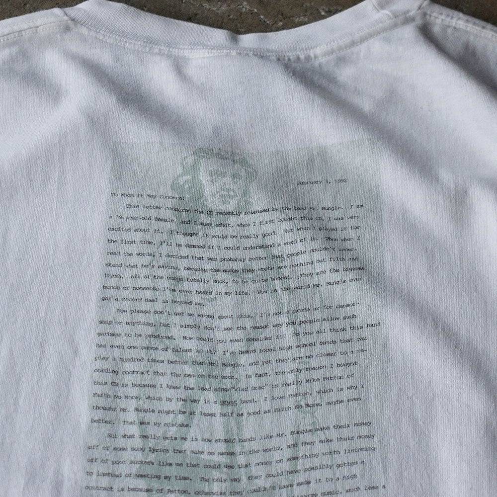 90's Mr. Bungle “俺には秘密がある/お前を刺してやる” Tシャツ 250414HT62