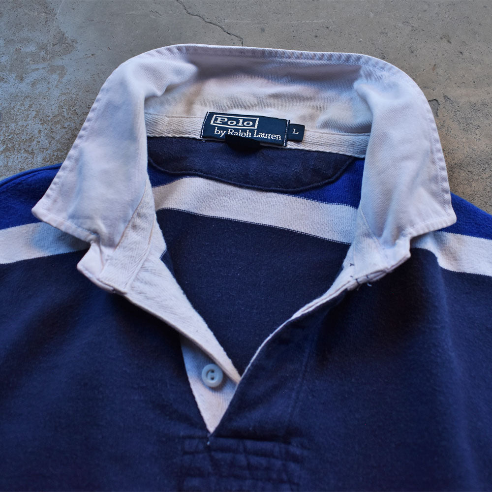 Y2K Polo Ralph Lauren/ポロ ラルフ ローレン “COSTOM FIT” スウェット ラグビージャージ 230921