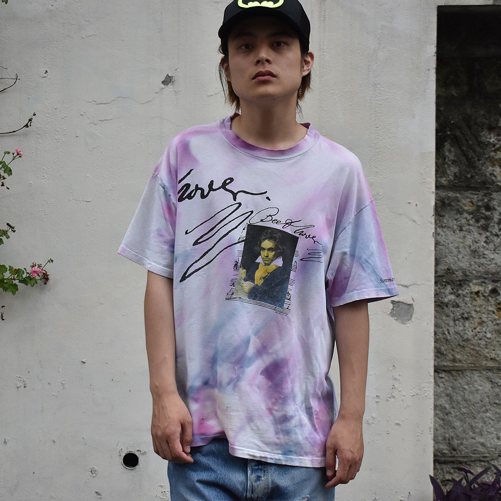 90's Beethoven 偉人 音楽家 タイダイ Tシャツ USA製 230716H