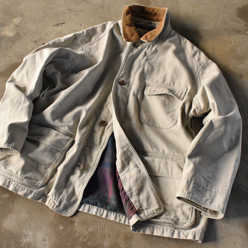 90's Eddie Bauer ネルチェックライナー ハンティングジャケット 240314