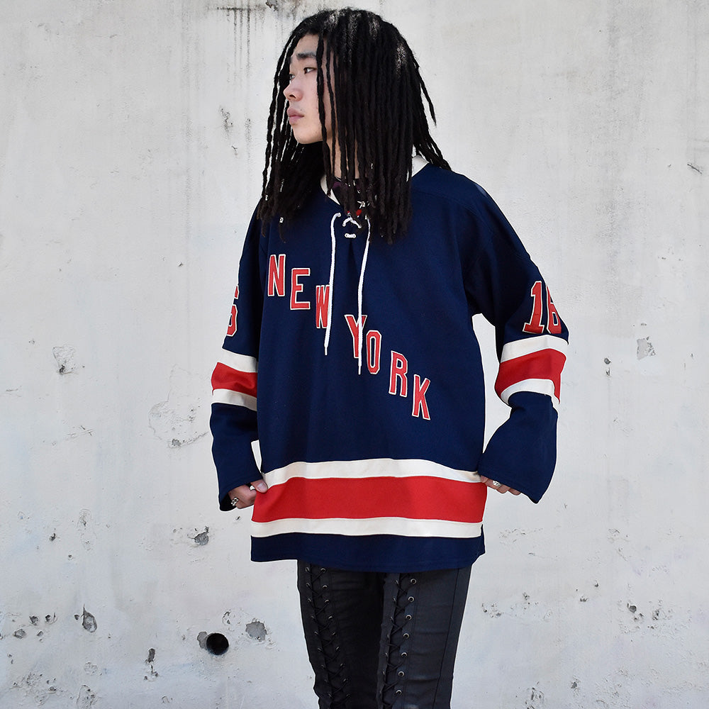 Y2K Reebok NHL “New York Rangers“ ホッケーシャツ 240511H