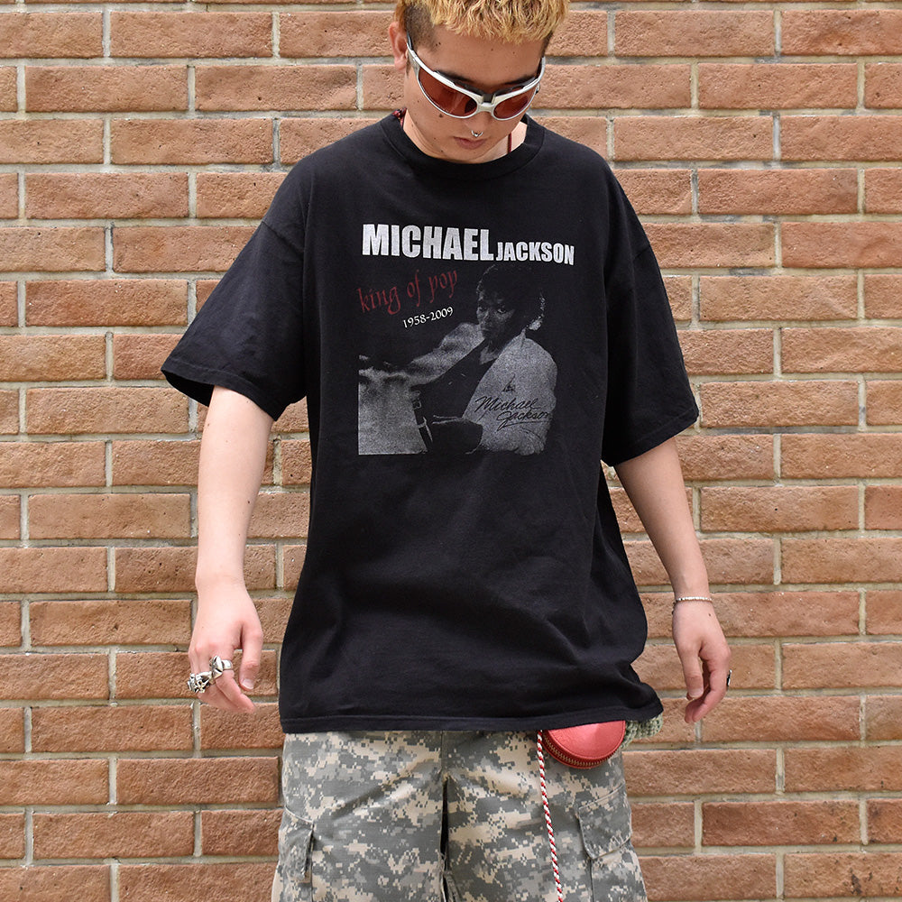 Y2K Michael Jackson “king of pop”Tシャツ 250608H