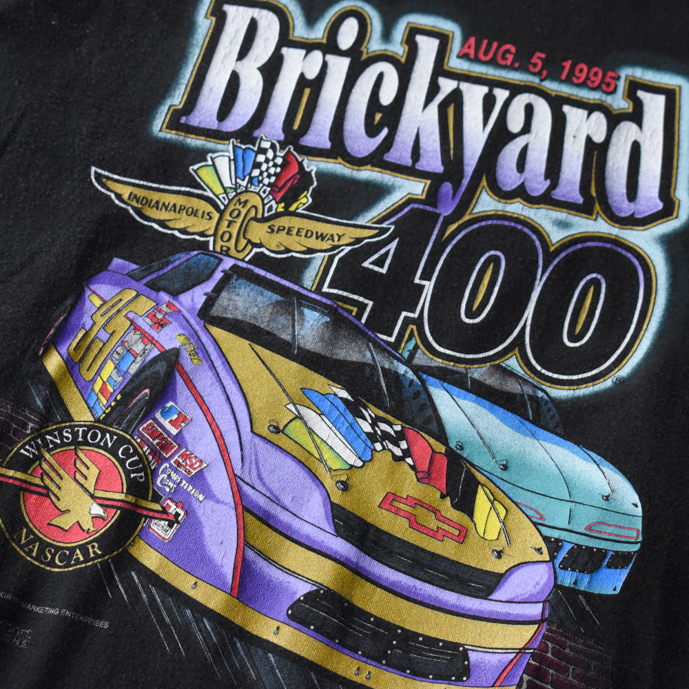 90’s Fruit of the Loom ”Brickyard 400” NASCAR レーシング Tシャツ USA製 250507