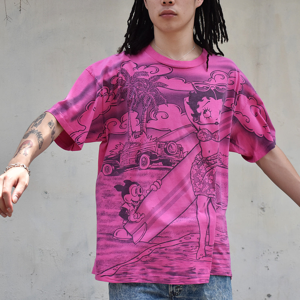 90's AOP！ BETTY BOOP/ベティ・ブープ Tee USA製 230708H – LABORATORY®