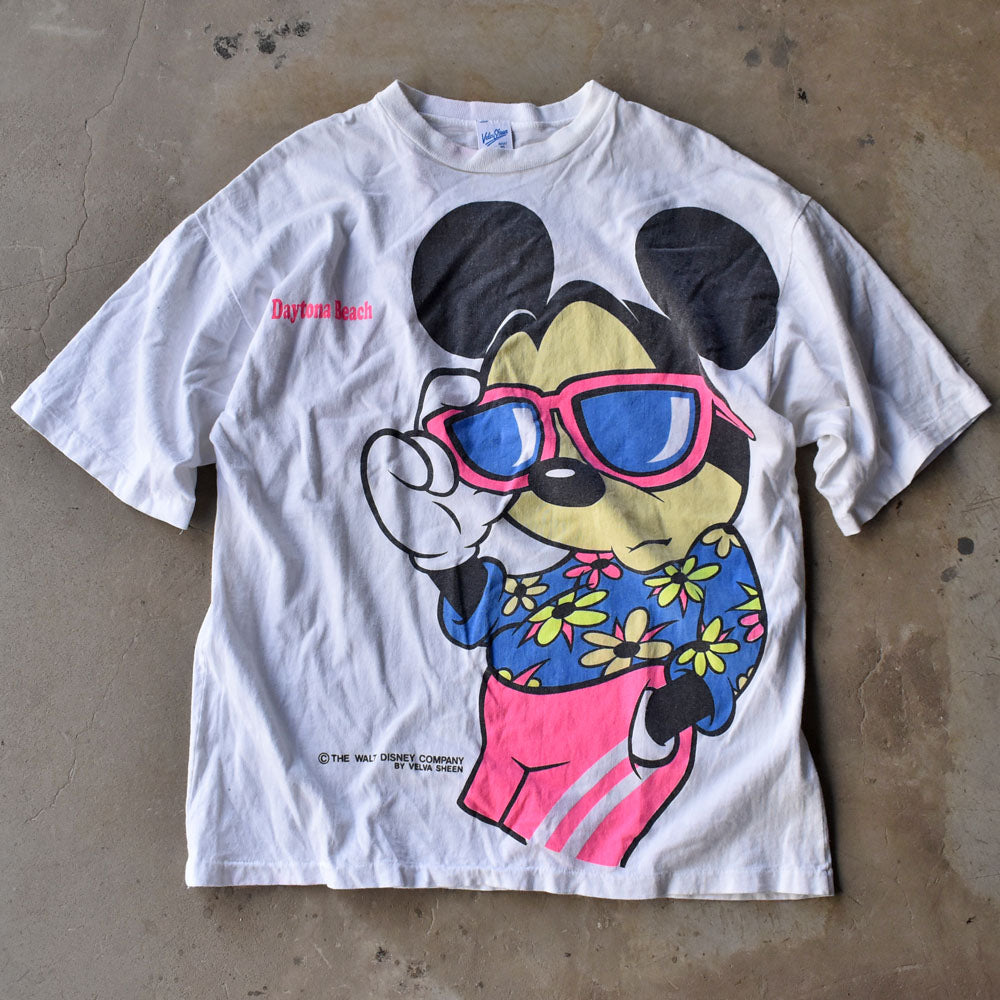 90’s Disney ”Daytona beach” 大判プリント キャラ Tシャツ USA製 240502