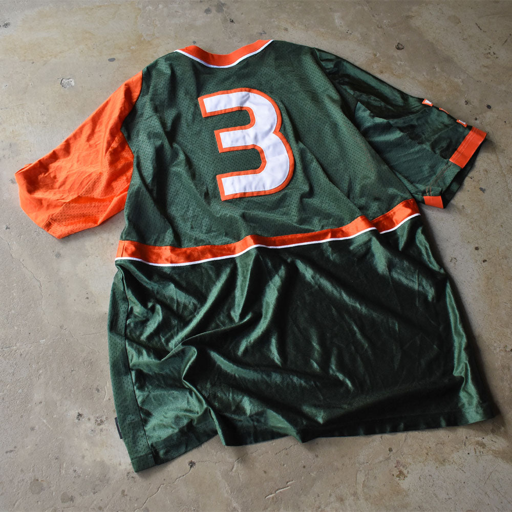 Y2K NIKE “Miami Hurricanes #3“ フットボール ゲームシャツ 240629
