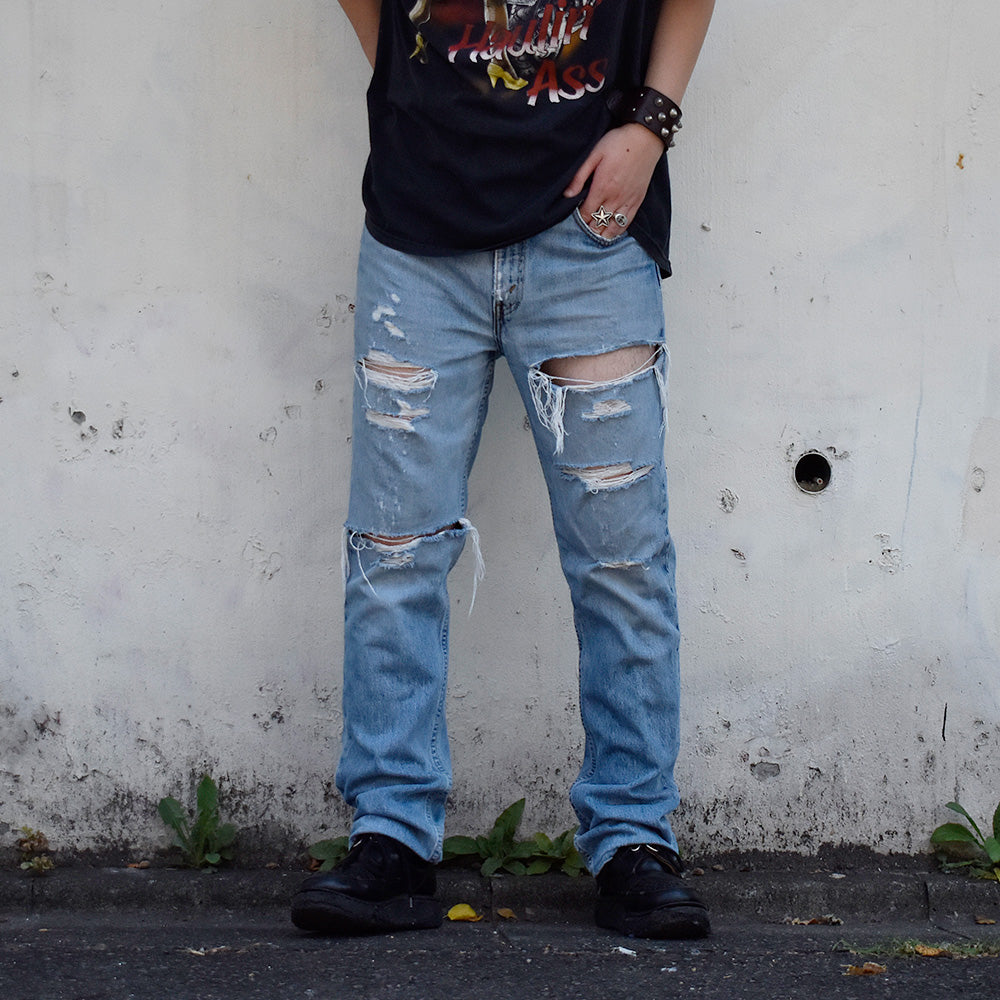 Y2K ダメージ! Levi's 595 デニムパンツ Euro製 250726H