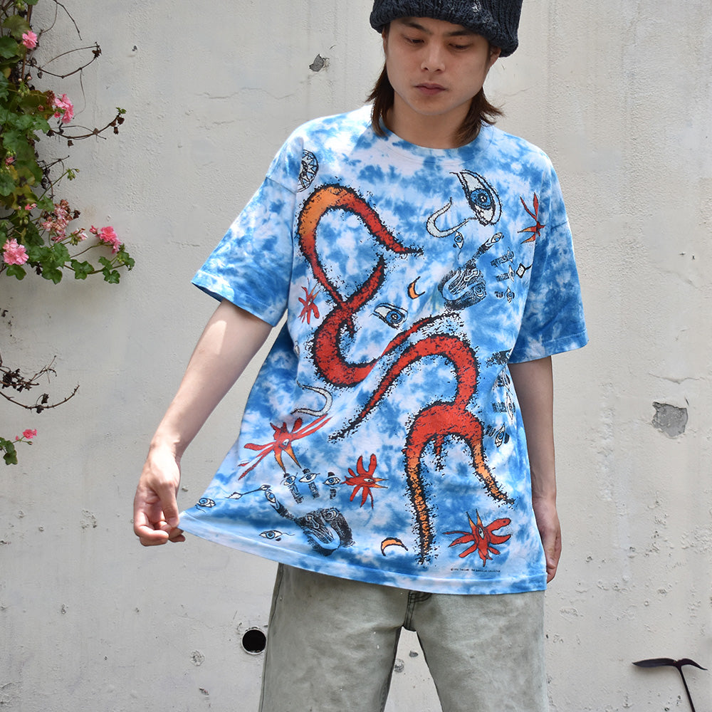 90's The Cure/ザ・キュアー×LIQUID BLUE! "Wish"タイダイTee USA製 230513H