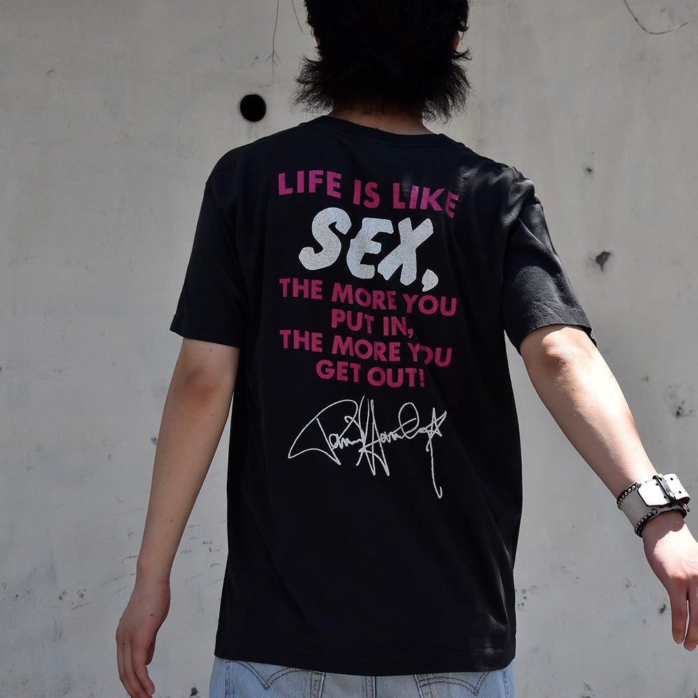 80's KISS “Life is Like Sex / Paul Stanley with Girls” ロック Tシャツ 230801H