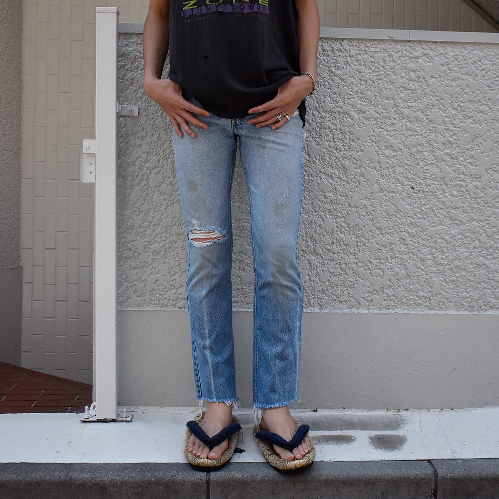 Y2K ダメージ! Levi's 517 ブーツカット デニムパンツ USA製 250723H