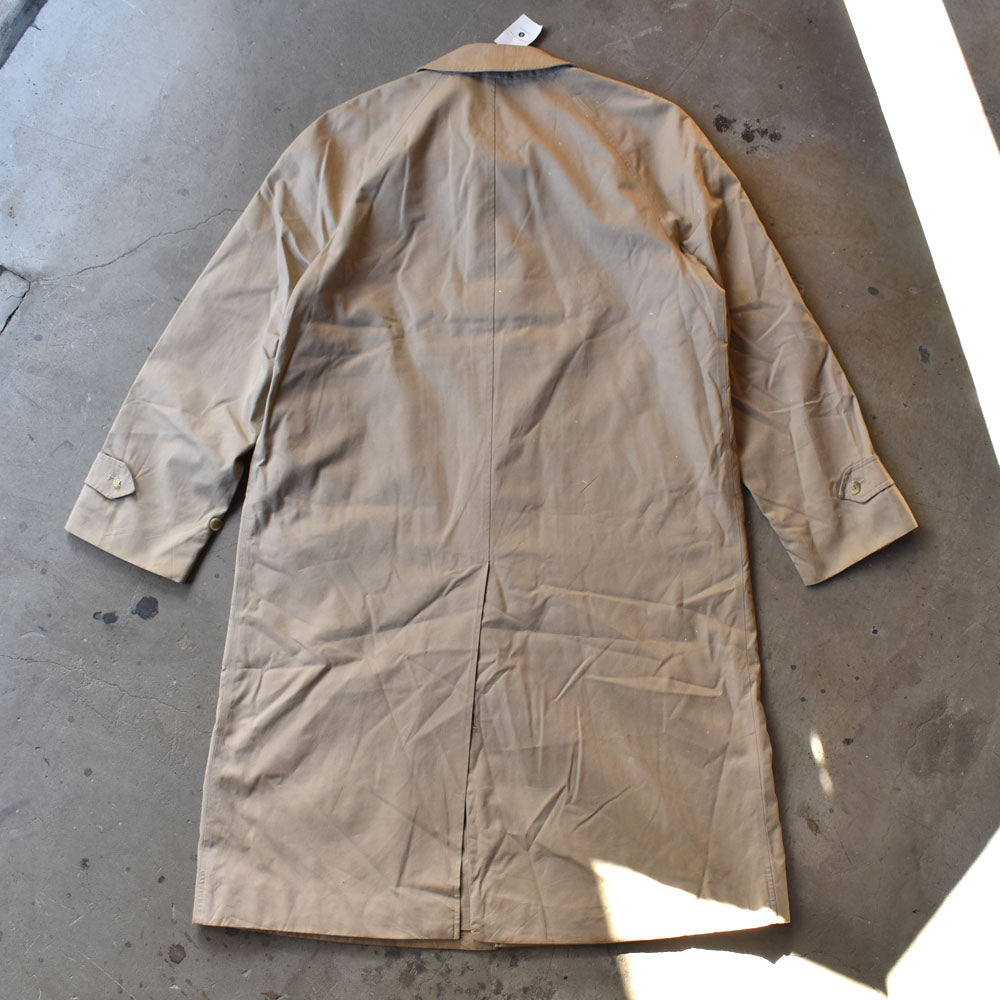 80’s Burberry バーバリーチェック ライナー付き バルマカーンコート ステンカラーコート 英国製 240107