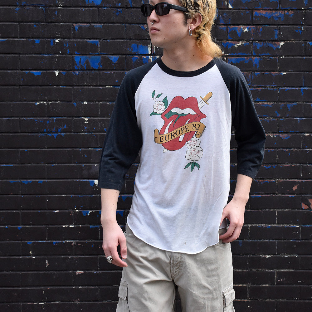 80’s The Rolling Stones “Peter Maffay/The J. Geils Band” Europe Tour ラグランスリーブTシャツ 240218HYY
