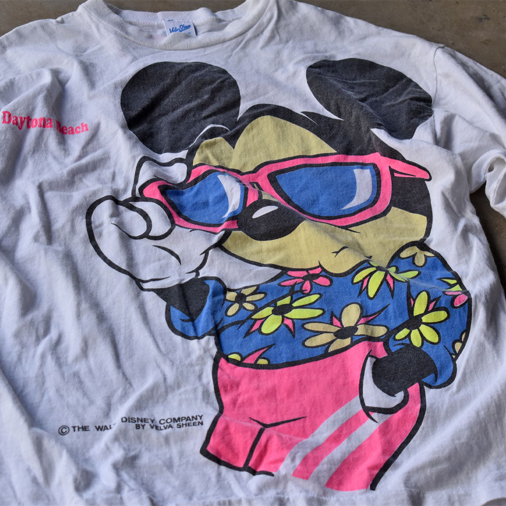 90’s Disney ”Daytona beach” 大判プリント キャラ Tシャツ USA製 240502