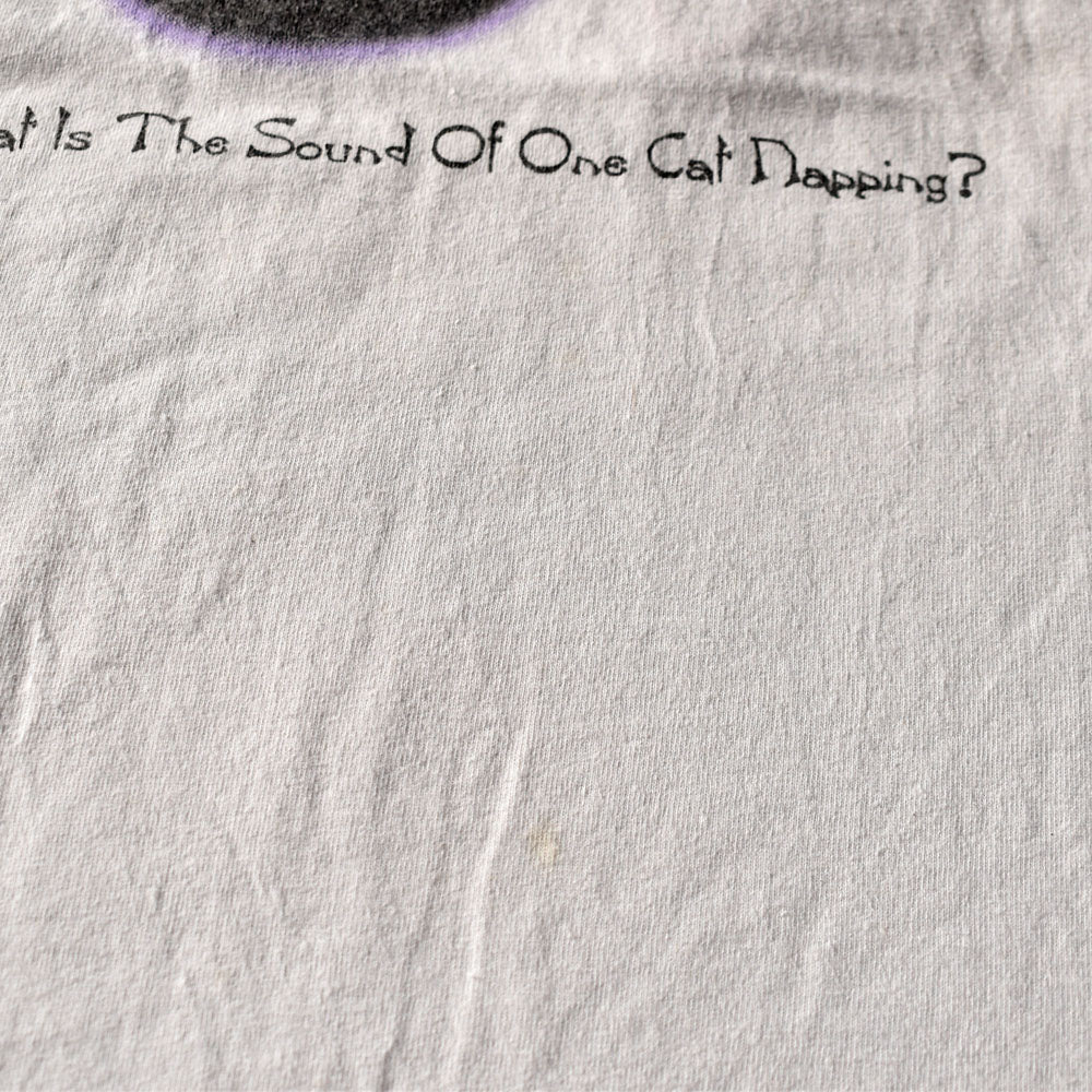 90’s Lee “What Is The Sound Of One Cat Napping?” ネコ アニマルプリントTシャツ 240514