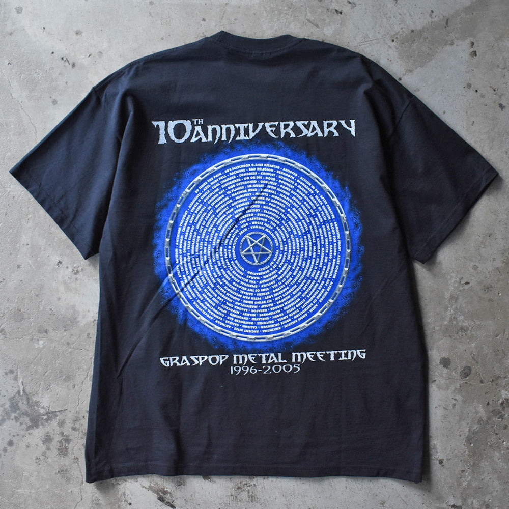 Y2K デッドストック! GRASPOP METAL MEETING “10th Anniversary” メタル フェス Tシャツ 250805