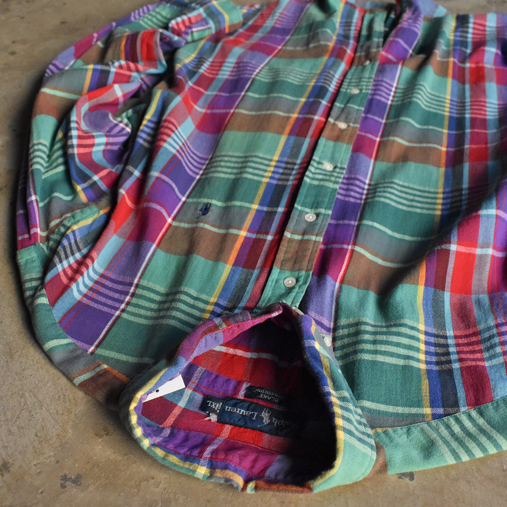 90's Ralph Lauren “BLAKE” チェック ボタンダウンシャツ 240515 S2100