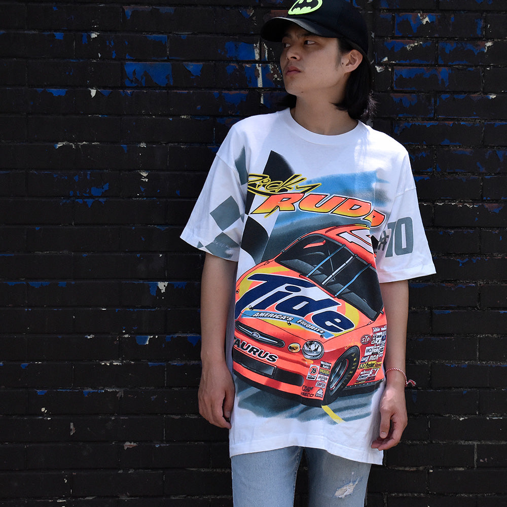 90's “Ricky Rudd #10 / Tide” AOP! レーシング Tシャツ 240723H