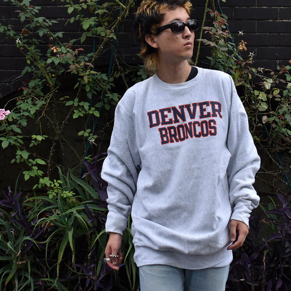 90's Champion "NFL Denver Broncos" リバースウィーブ スウェット 230903H