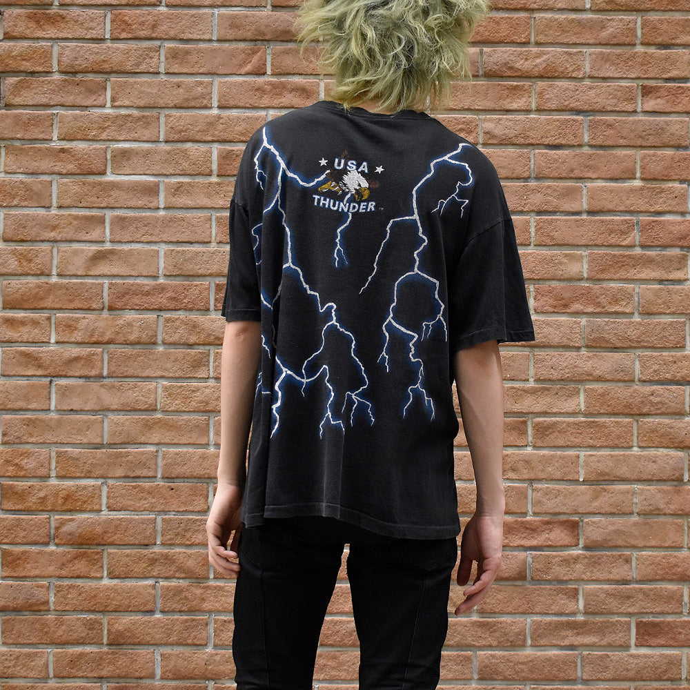 90’s AMERICAN THUNDER "インディアン×ウルフ" Tシャツ 250523H