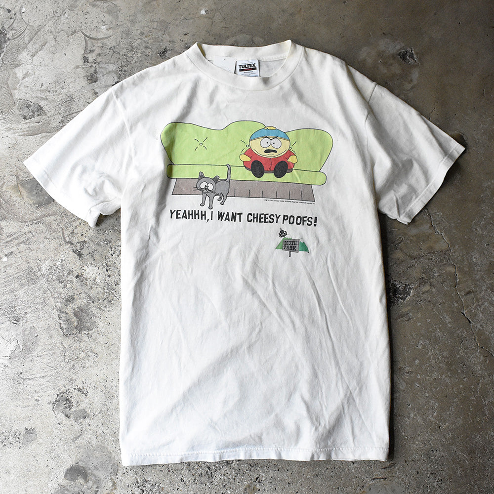 90's South Park “Yeah I Want Cheesy Poofs“ 海外アニメ キャラ Tシャツ 250714H