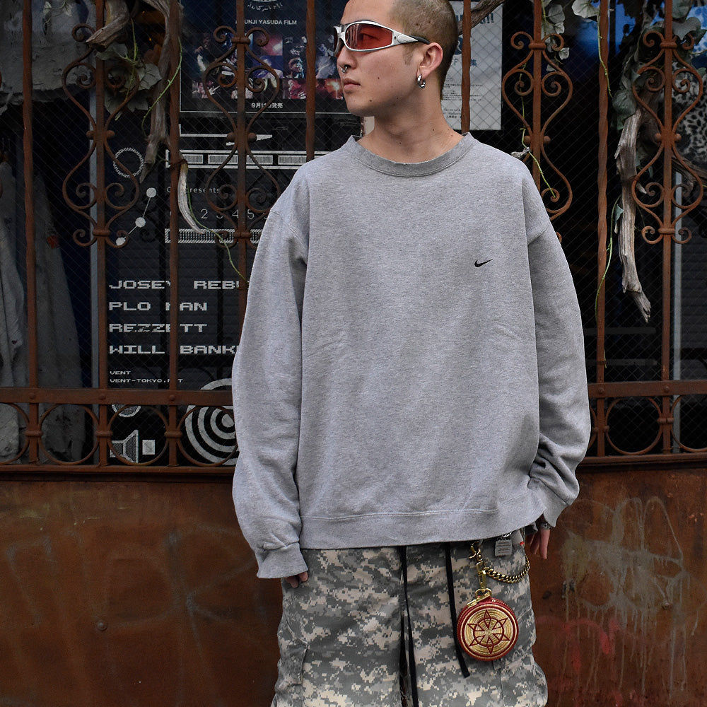 90's NIKE “small swoosh” logo刺繍 スウェット USA製 250210H