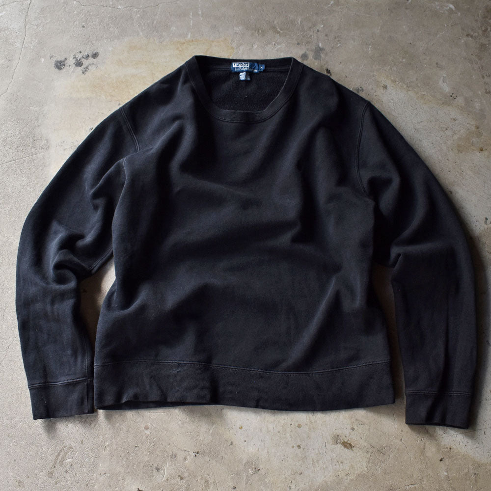 Y2K Polo Ralph Lauren/ポロ ラルフ ローレン ワンポイント BLK スウェット 230901