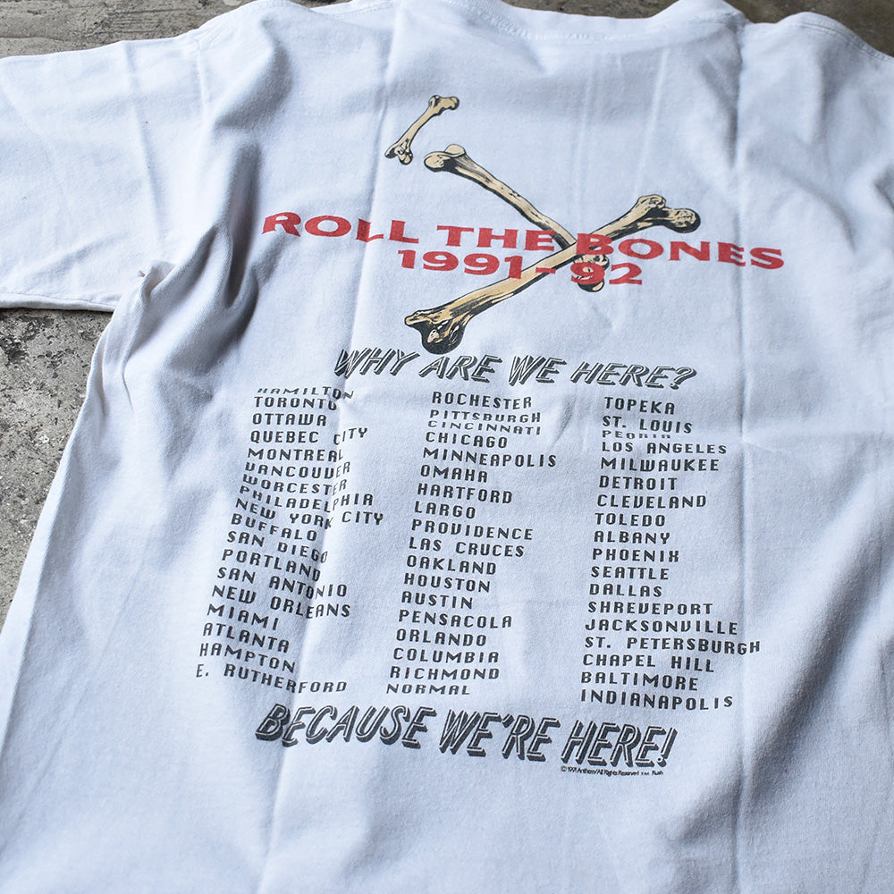 90's Rush “Roll the Bones 1991-92 Tour” ロック Tシャツ 240509H