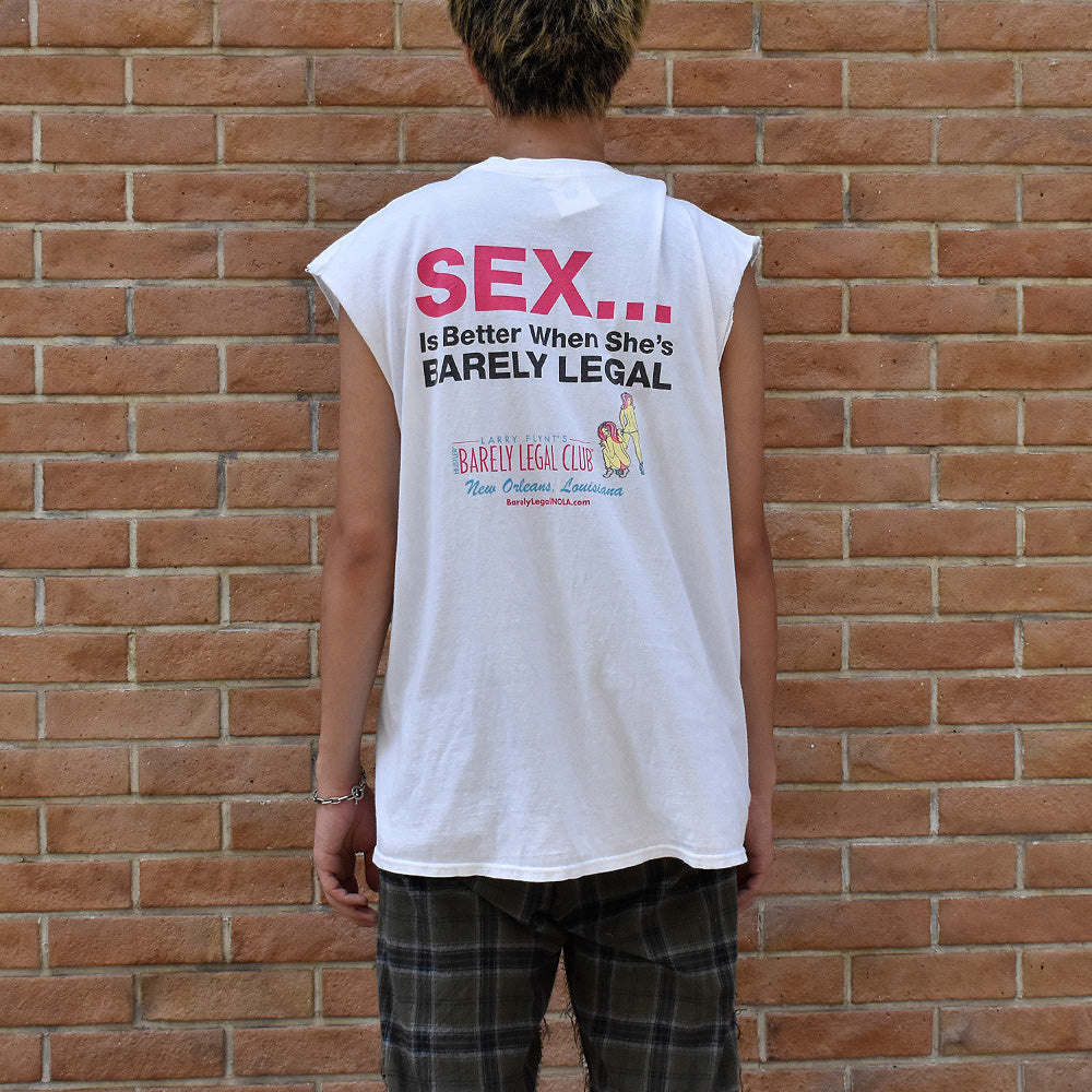 Y2K Larry Flynt's Hustler “Barely Legal Club” ストリップクラブ カットオフ Tシャツ 250805H