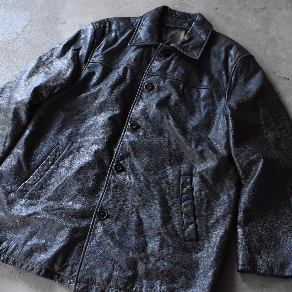 90-00’s unknown レザージャケット カーコート 240118H