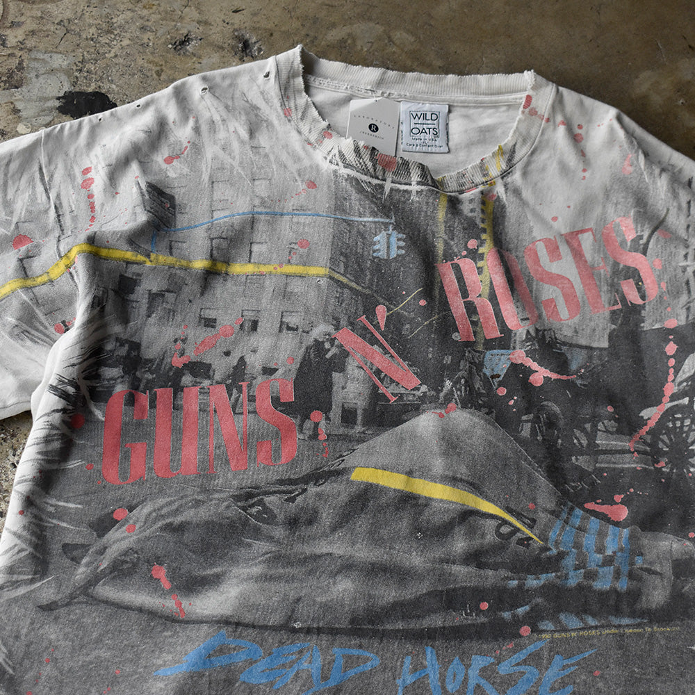 90's AOP! GUNS N' ROSES “DEAD HORSE” Tシャツ 250621H