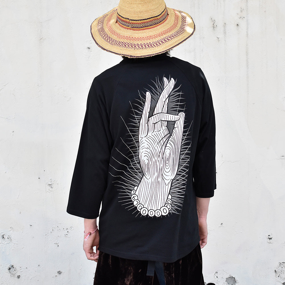 blackmeans 菩薩ハンド ラグランスリーブTシャツ 945-79GT98-1 240529H