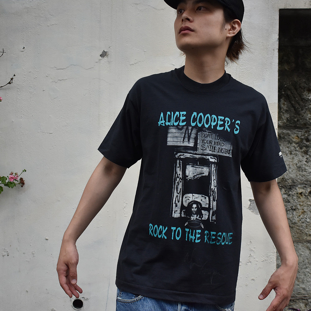 90's Alice Cooper "ROCK TO THE RESCUE" ロック Tシャツ 230715H