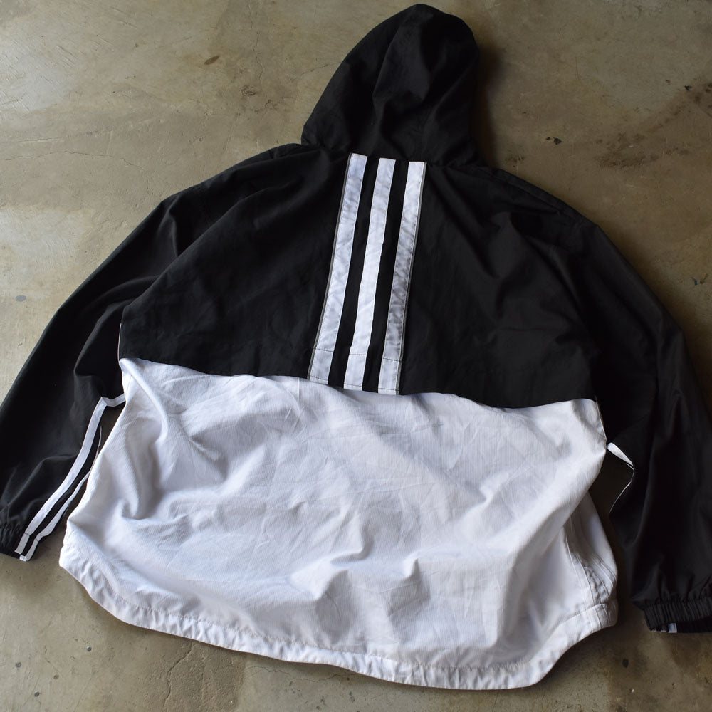 Y2K adidas ライナー付き ハーフジップ ナイロンプルオーバー 240402