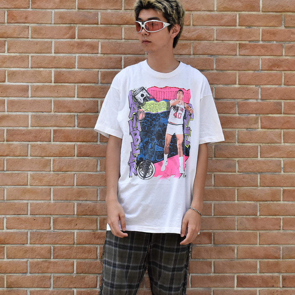90's レア! NBA Detroit Pistons “Bill Laimbeer“ Tシャツ 250804H