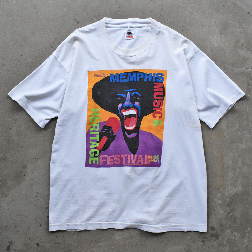 90’s Fruit of the Loom “MEMPHIS MUSIC & HERITAGE FESTIVAL” フェス Tシャツ 250501