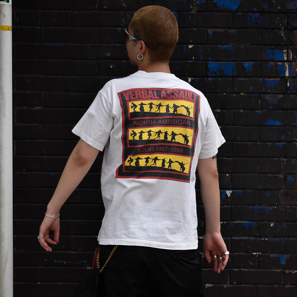 80's Verbal Assault “Trial“ 1987-1988 North American Tour ロック Tシャツ 250708H