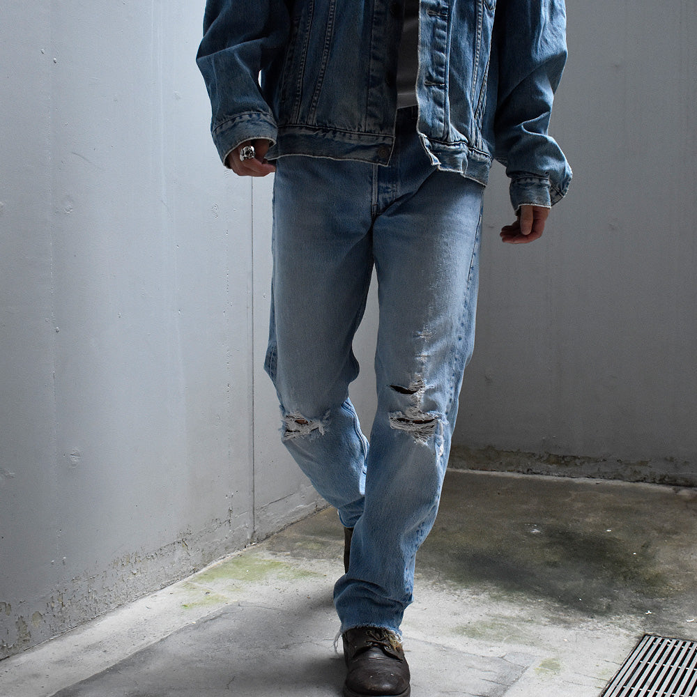 90's ダメージ! Levi's 501 デニムパンツ USA製 231006H