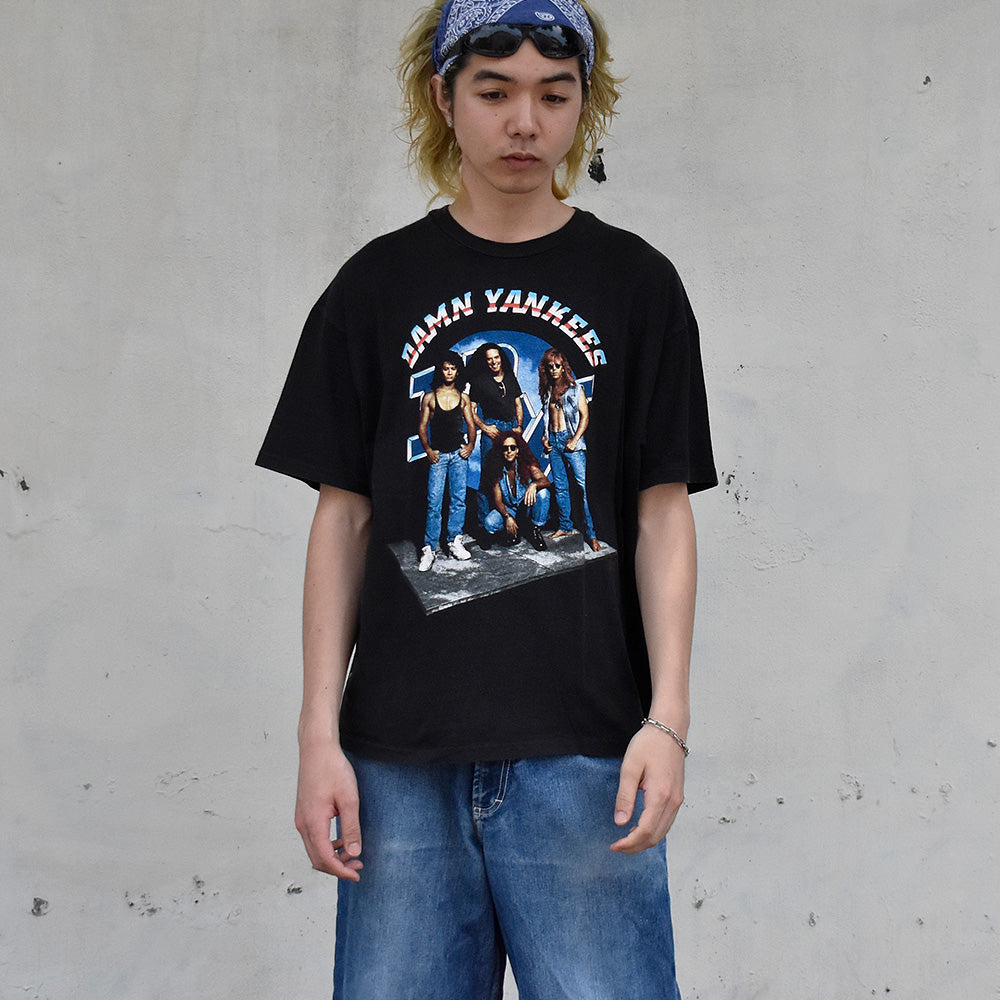 90's DAMN YANKEES “Don't Tread” World Tour ロック Tシャツ 250704H