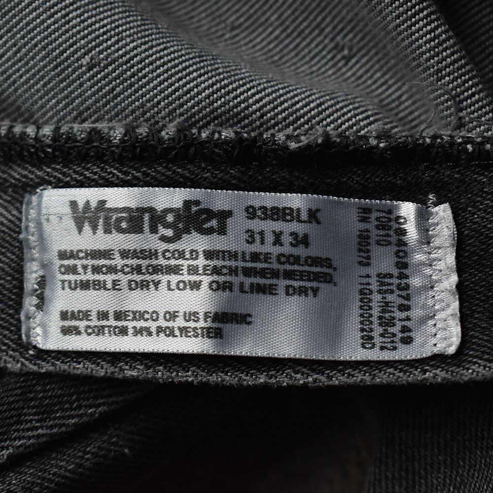 Y2K Wrangler 938BLK ダメージ! カウボーイカット ストレッチ デニムパンツ 241226H