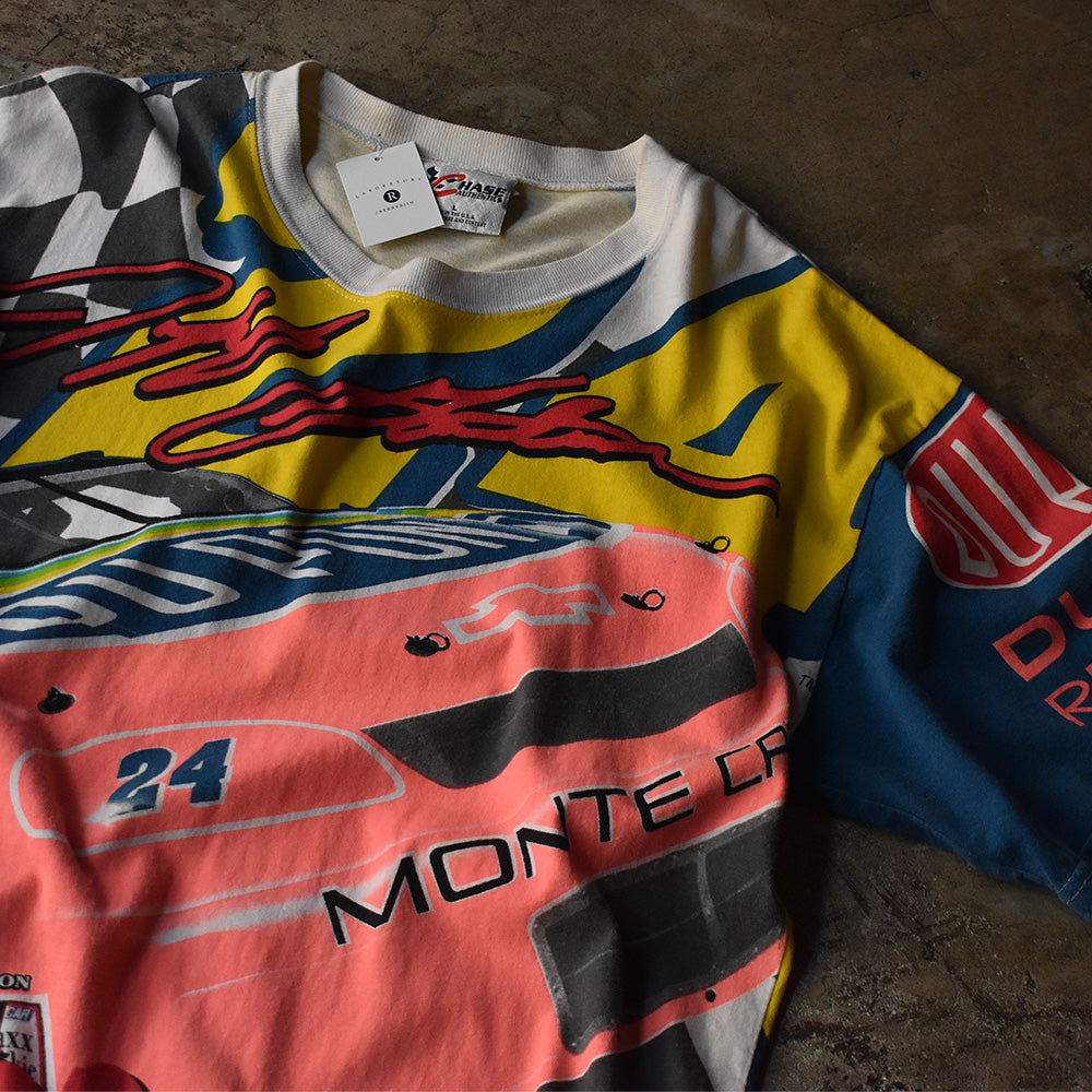 90's CHASE authentics AOP! Racing Tシャツ USA製 230512H
