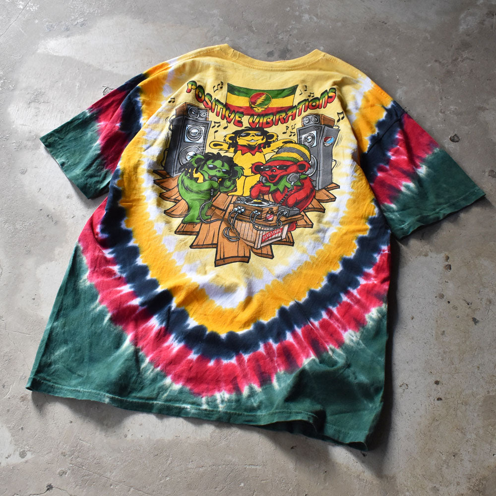 Y2K LIQUID BLUE Grateful Dead デッドベア! タイダイTシャツ 240923